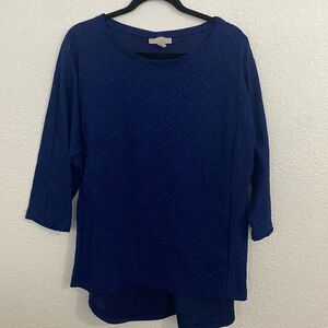 Dana Buchman- blue tunic top- Size XL